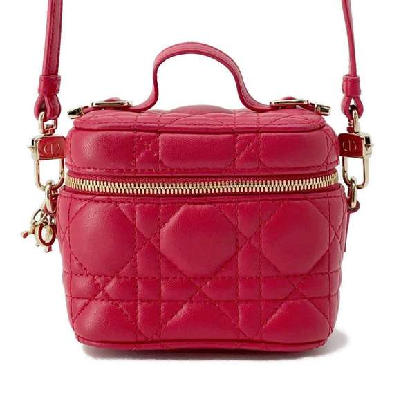 Christian Dior Lady Dior Cannage Micro Vanity Lambskin Handbag - Picture 1 of 9